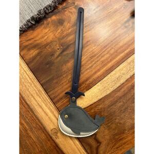 Portland Leather Gray Whale Bag Charm Crossbody Bag Flair Whale Tassel FAST SHIP